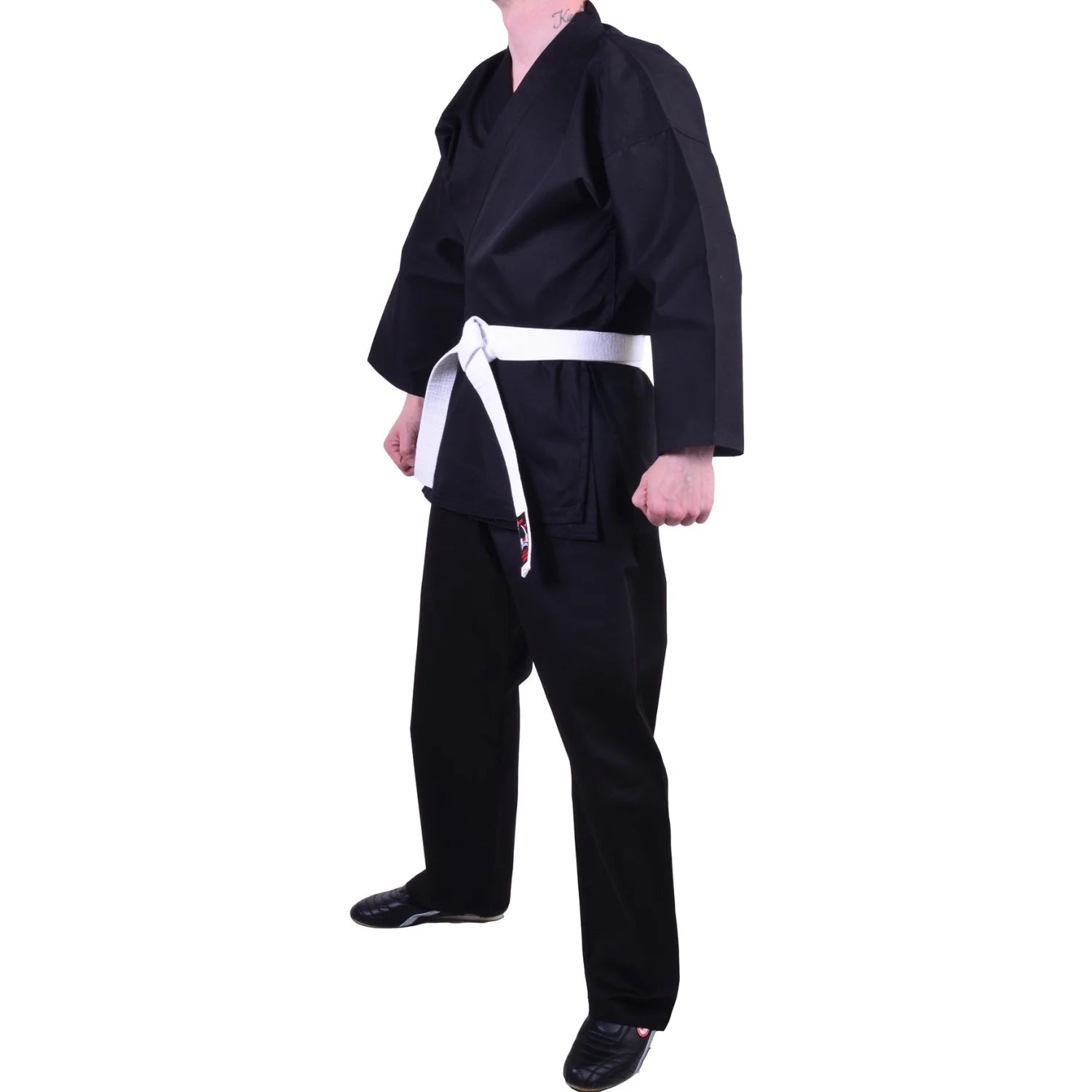 MAR-004B | Black Karate Student Uniform Gi (8.5oz Fabric) + FREE BELT - Uniforms