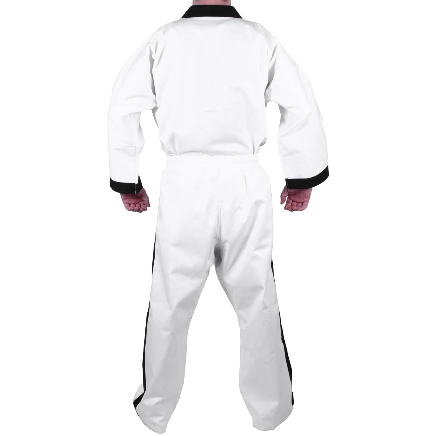 MAR-006 | White Karate & Freestyle Uniform w/ Black Trim (8oz Fabric) - Uniforms