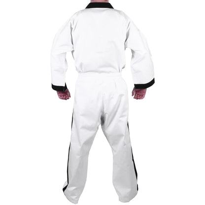 MAR-006 | White Karate & Freestyle Uniform w/ Black Trim (8oz Fabric) - Uniforms