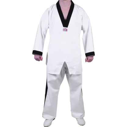 MAR-006 | White Karate & Freestyle Uniform w/ Black Trim (8oz Fabric) - Uniforms