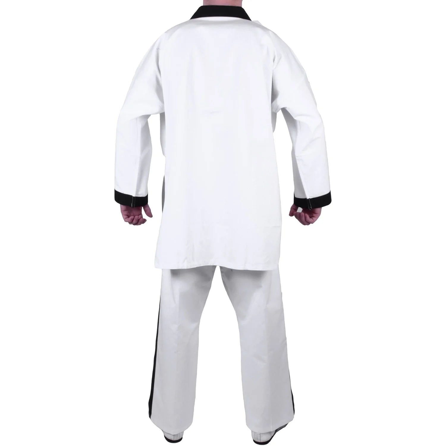 MAR-006 | White Karate & Freestyle Uniform w/ Black Trim (8oz Fabric) - Uniforms