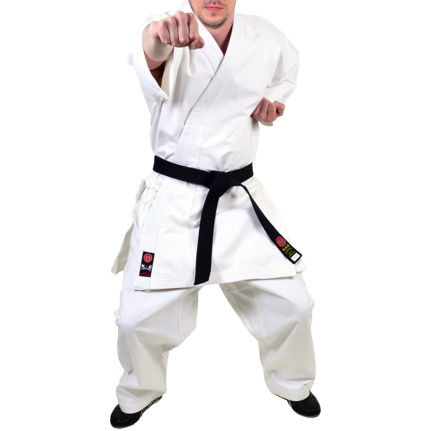 MAR-014B | White Karate Competition Uniform - Japanese Style (14oz Canvas Fabric) - Uniforms