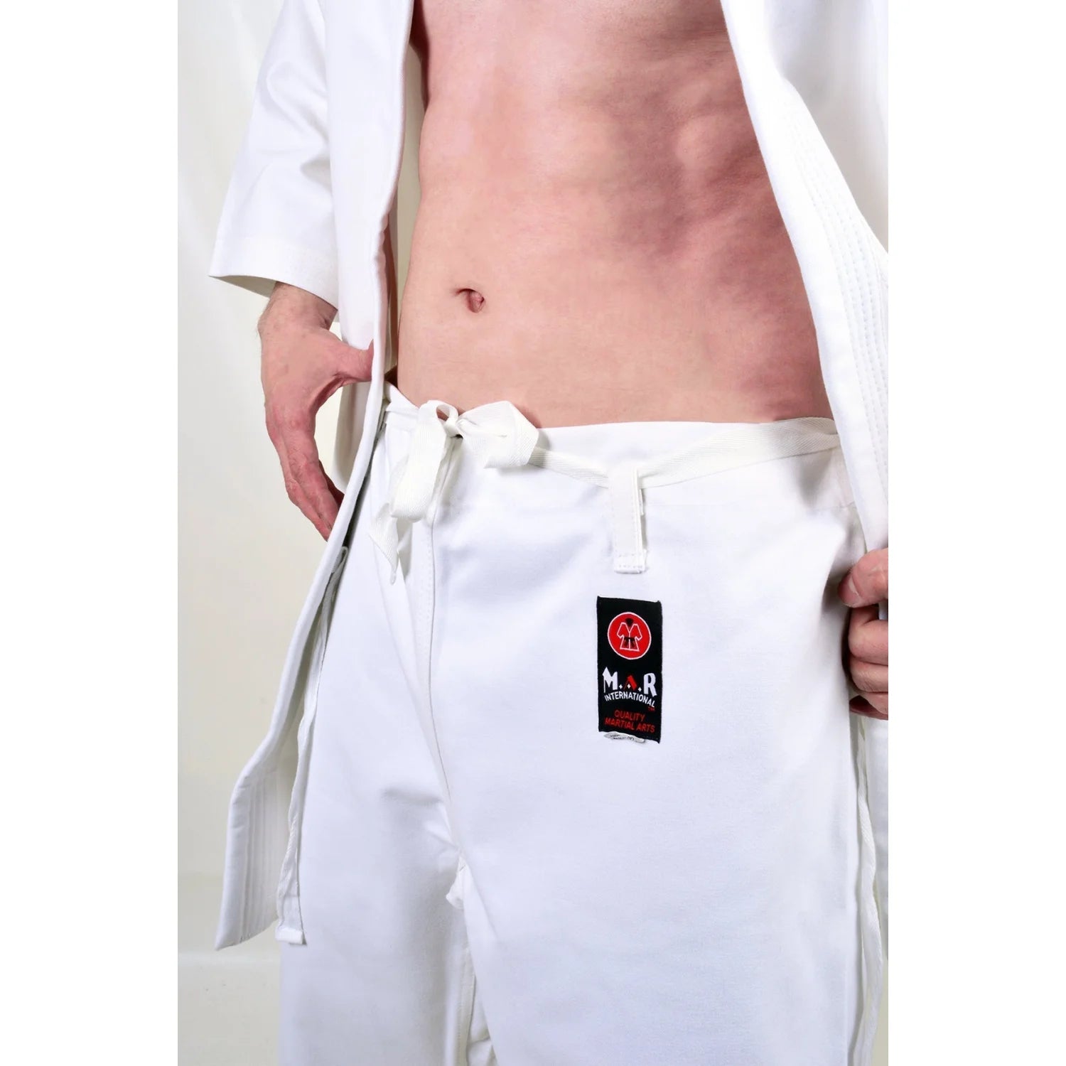 MAR-014B | White Karate Competition Uniform - Japanese Style (14oz Canvas Fabric) - Uniforms
