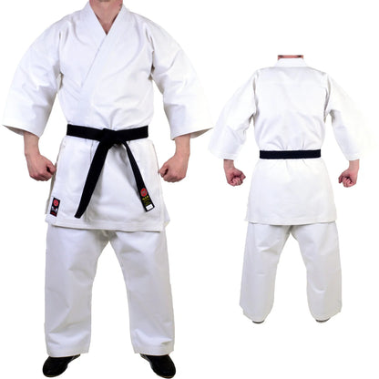 MAR-014B | White Karate Competition Uniform - Japanese Style (14oz Canvas Fabric) - Uniforms