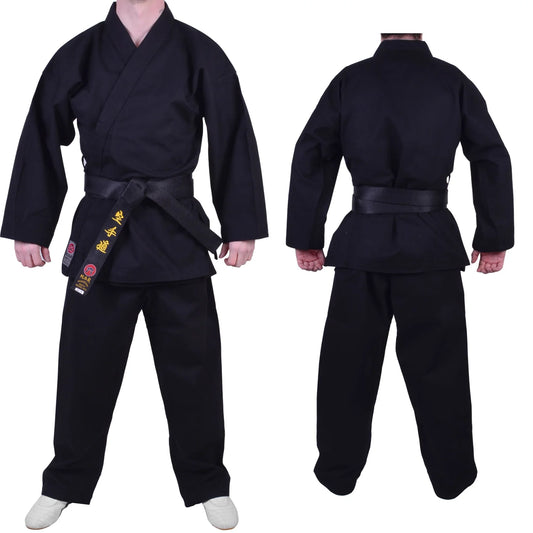 MAR-016 | Black Karate Heavyweight Competition Uniform (14oz Canvas Fabric) - Uniforms