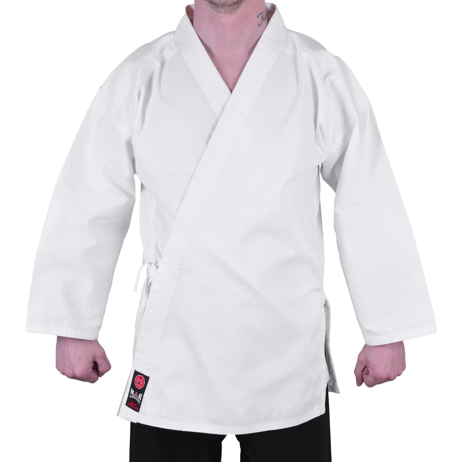 MAR-019A | Traditional White Karate Jacket - Uniforms