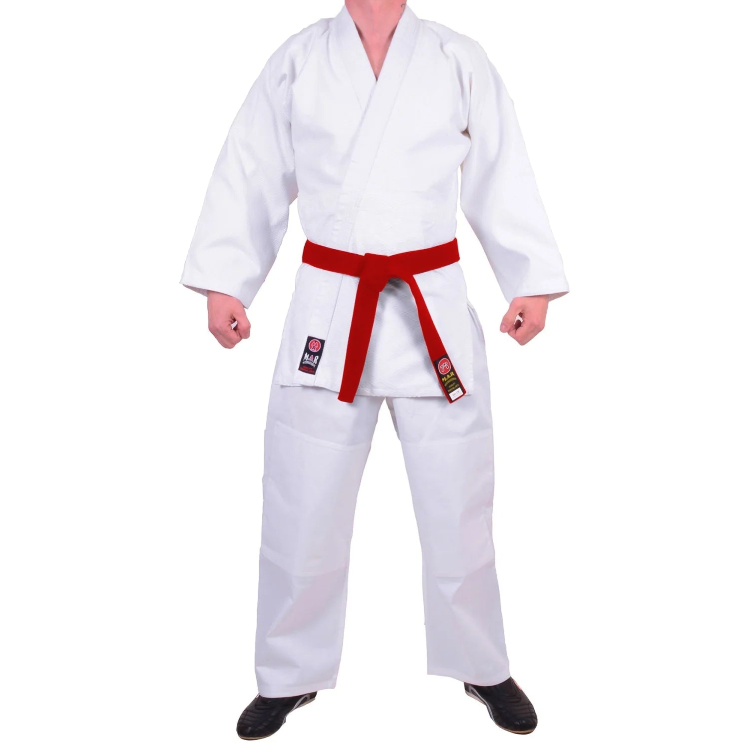 MAR-023 | White Lightweight Judo/Jiu-Jitsu Uniform for Beginner Students + FREE BELT - Uniforms