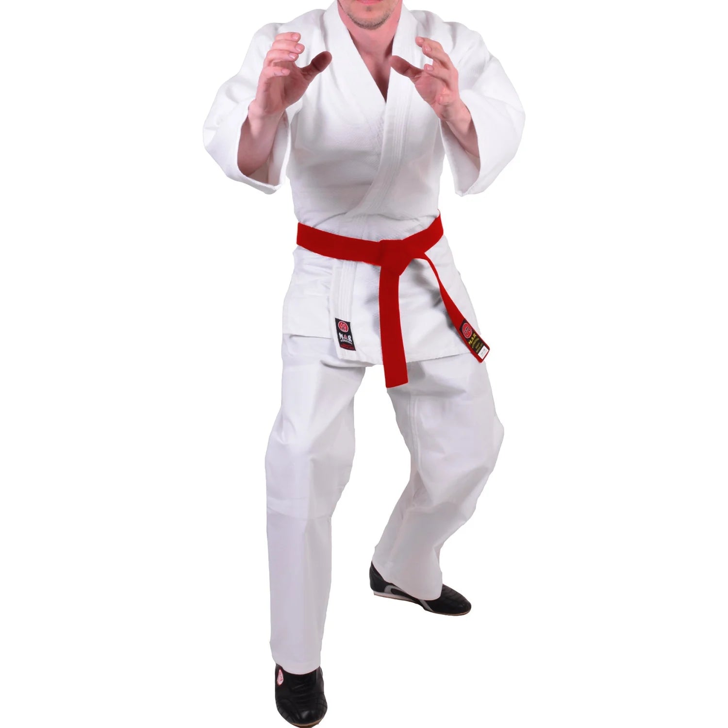 MAR-023 | White Lightweight Judo/Jiu-Jitsu Uniform for Beginner Students + FREE BELT - Uniforms