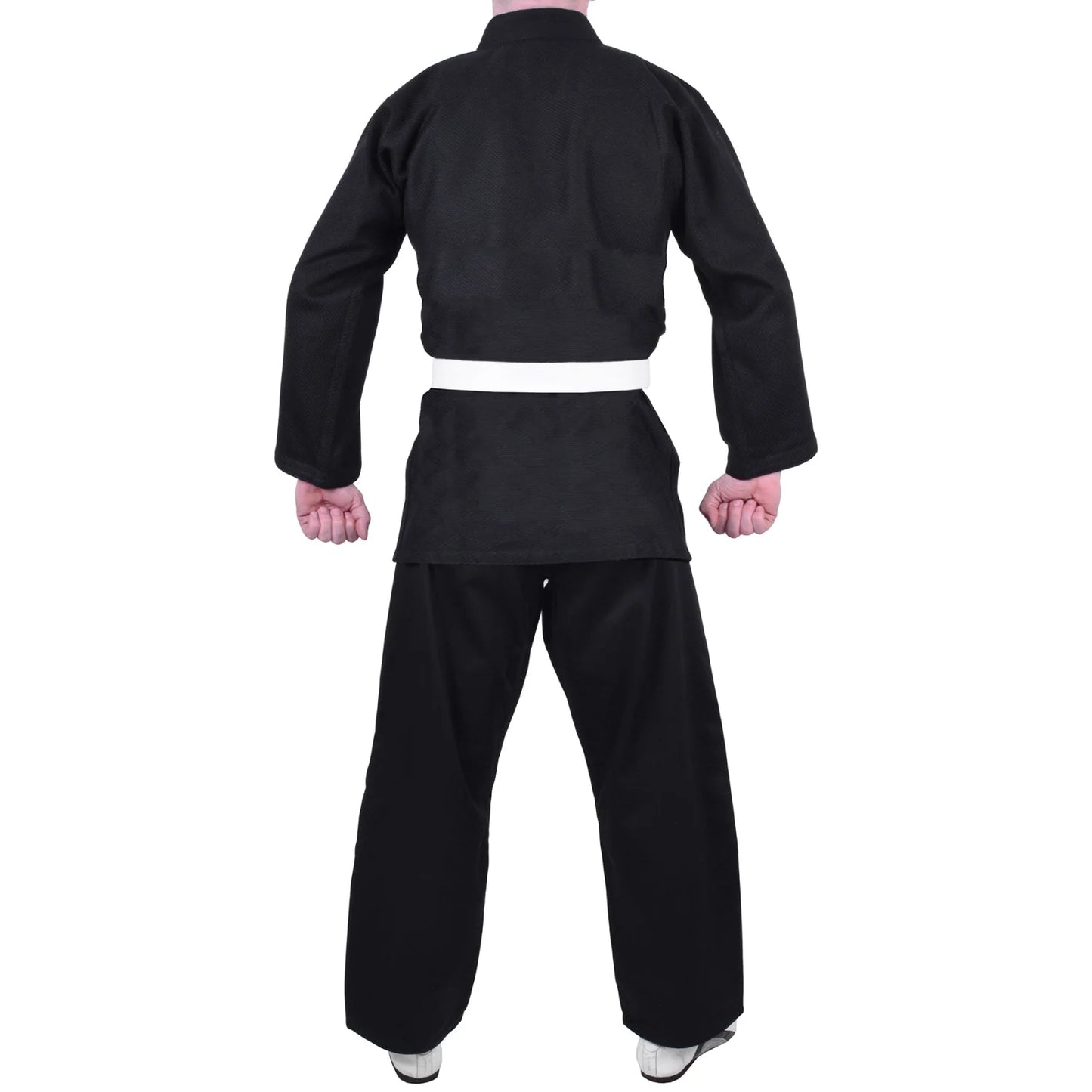 MAR-024B | Lightweight Black Judo/Jiu-Jitsu Uniform for Beginner Students + FREE BELT - Uniforms