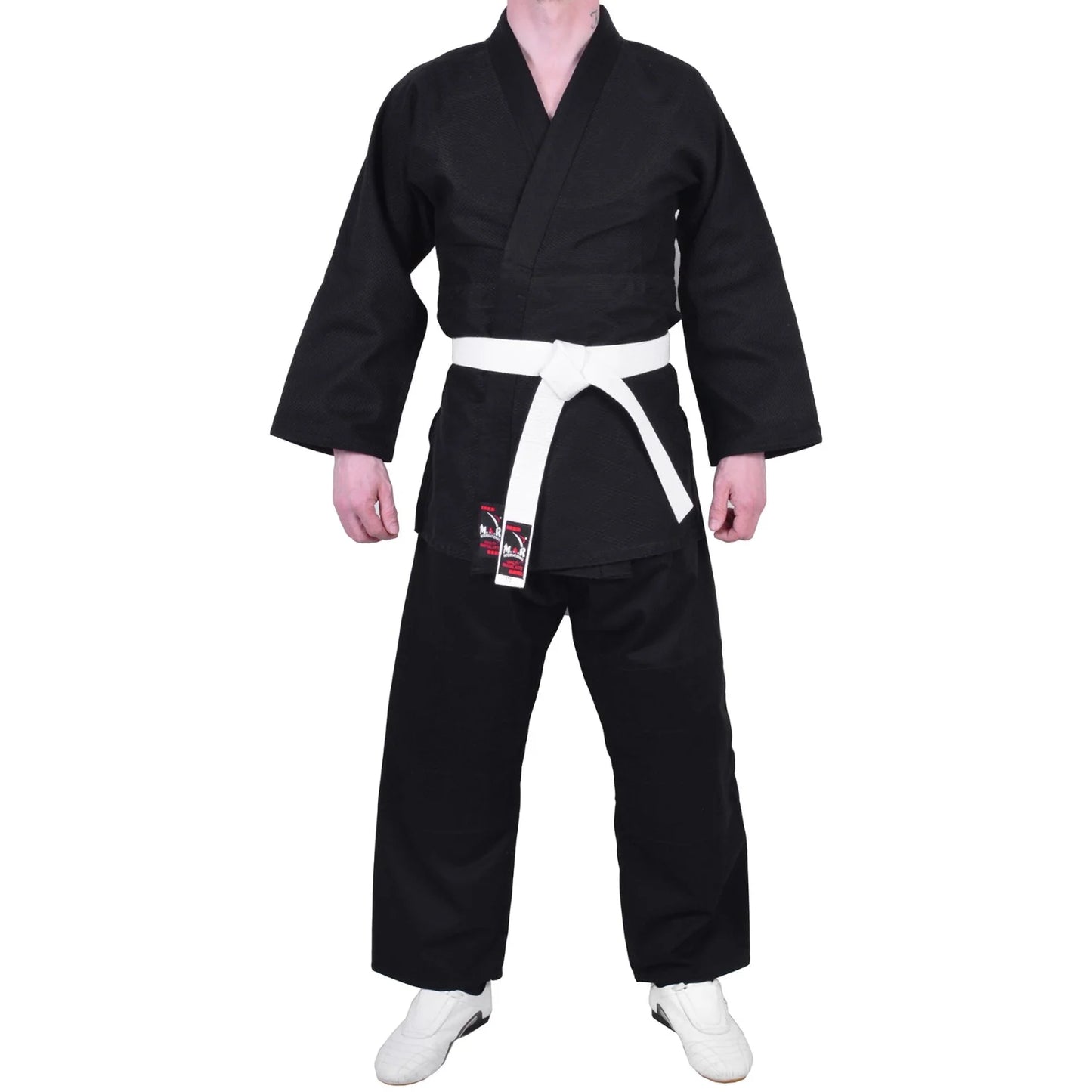 MAR-026B | Mediumweight Black Judo Uniform For Intermediate Students + FREE BELT - Uniforms