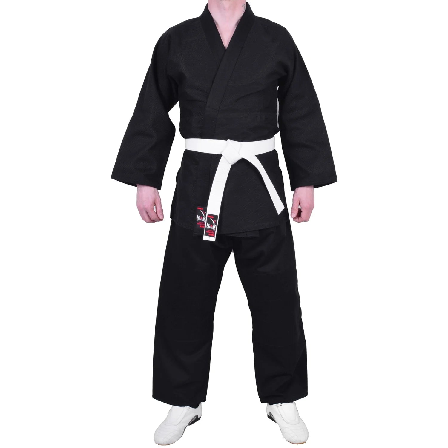 MAR-026B | Mediumweight Black Judo Uniform For Intermediate Students + FREE BELT - Uniforms
