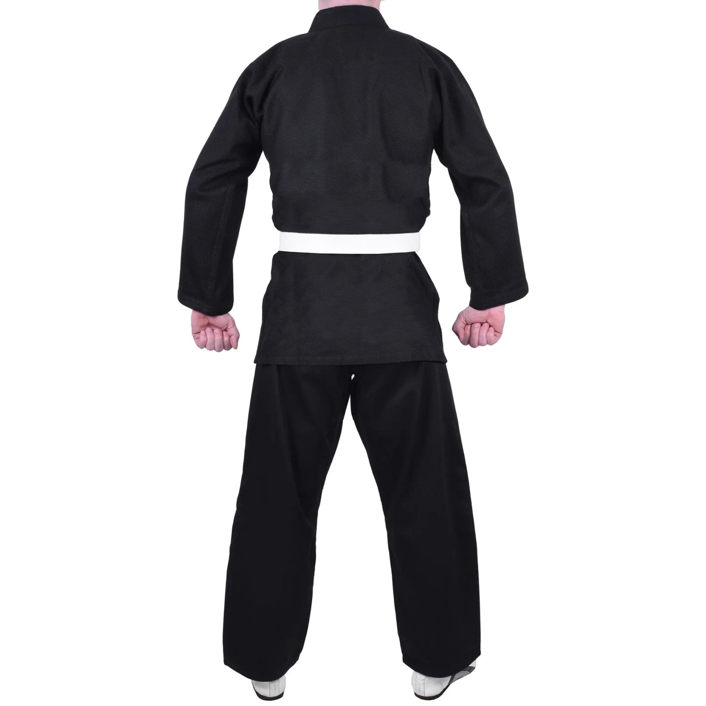 MAR-026B | Mediumweight Black Judo Uniform For Intermediate Students + FREE BELT - Uniforms
