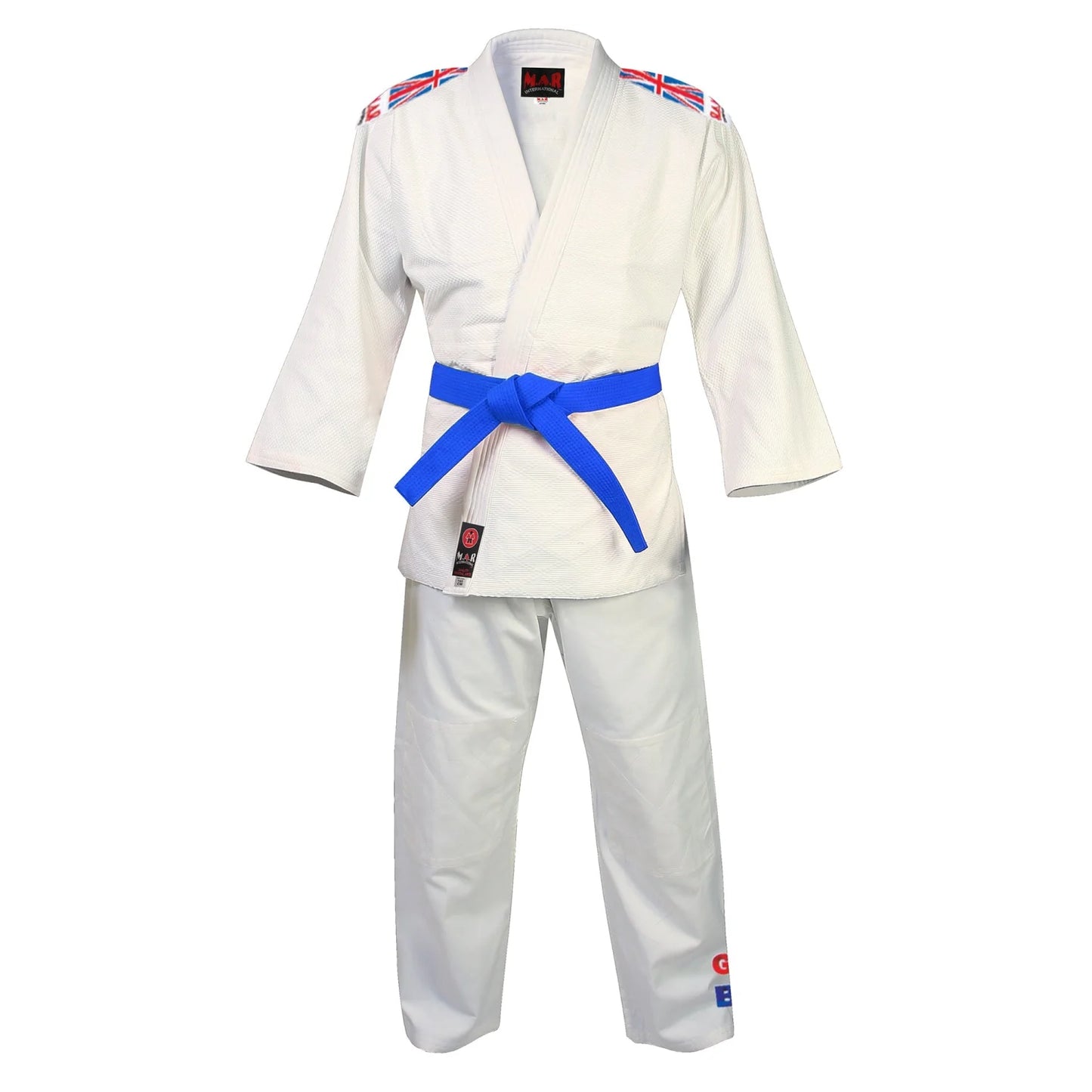 MAR-027 | White Great Britain Styled Judo/Jiu-Jitsu Competition Uniform + FREE BELT - Uniforms