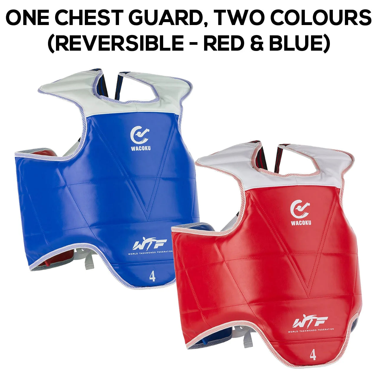 MAR-033 | Red & Blue Taekwondo Reversible Chest Guard - WT Approved - Body Item