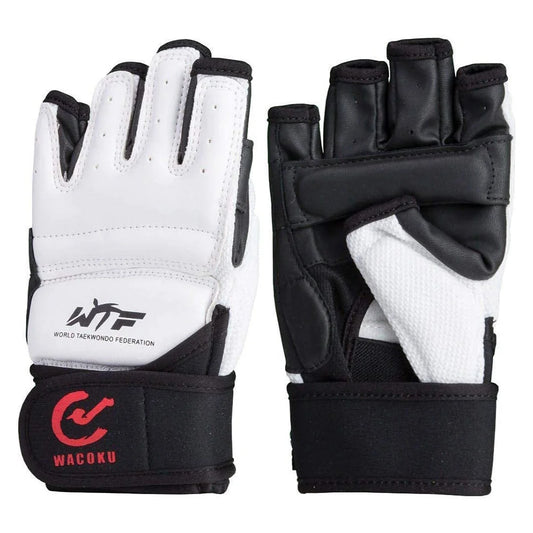MAR-035A | WT Approved Black & White Taekwondo Gloves - Small Accessories