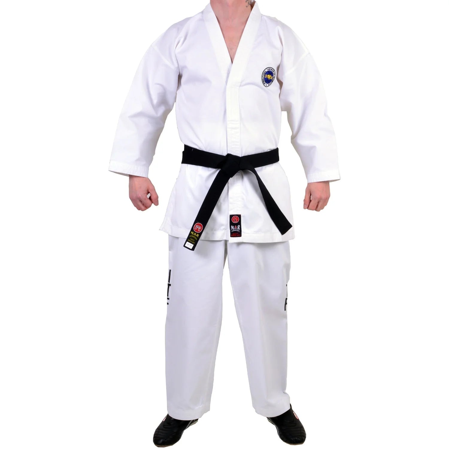 MAR-039 | White ITF Taekwondo Student Uniform + FREE BELT - Uniforms