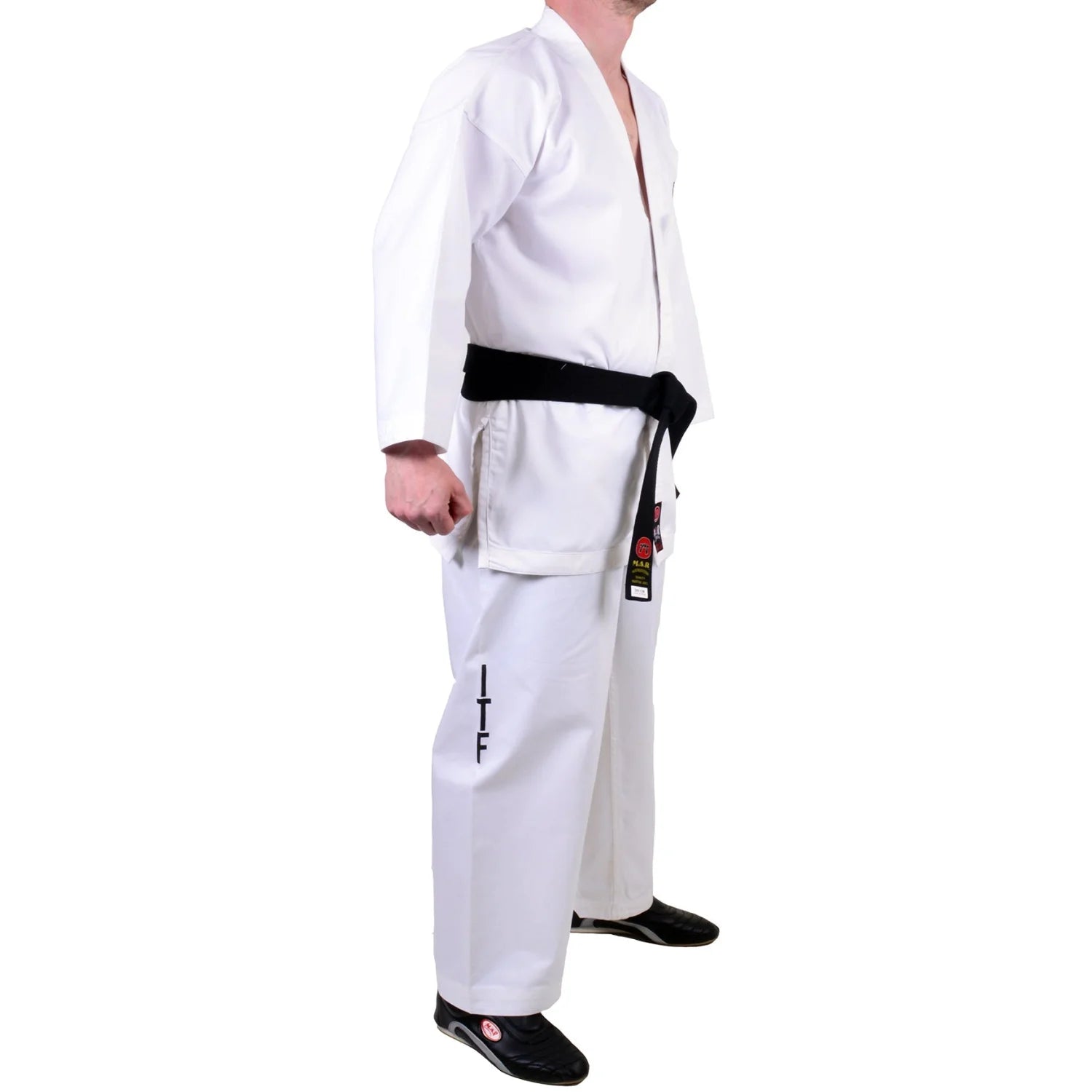 MAR-039 | White ITF Taekwondo Student Uniform + FREE BELT - Uniforms
