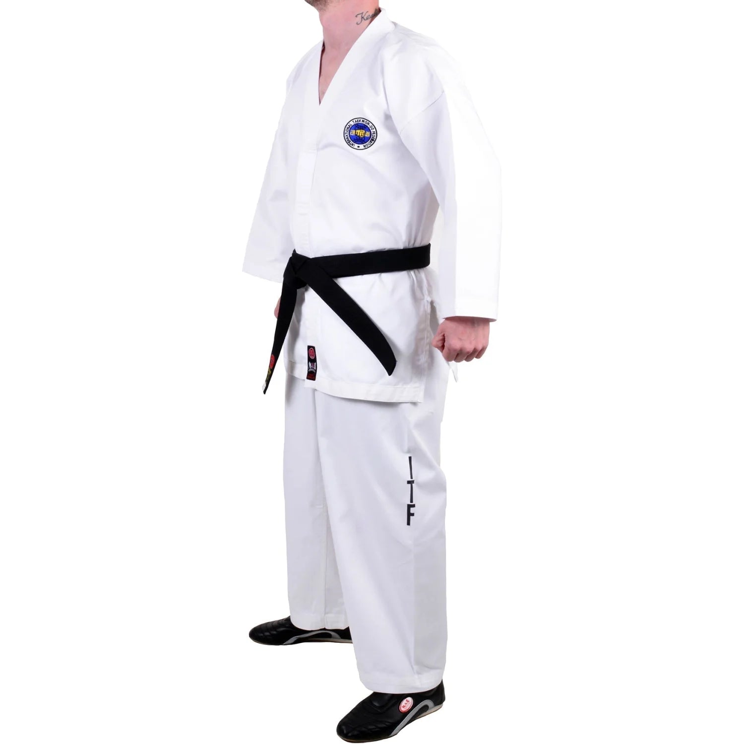 MAR-039 | White ITF Taekwondo Student Uniform + FREE BELT - Uniforms