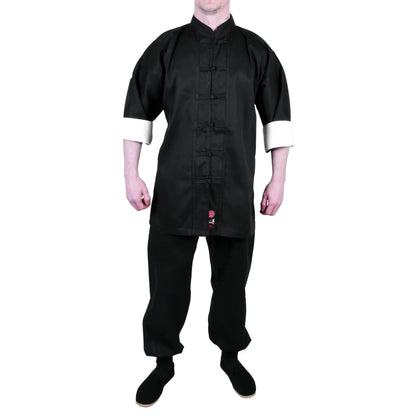 MAR-043 | Kung-Fu Uniform w/ White Cuff For Students - Uniforms