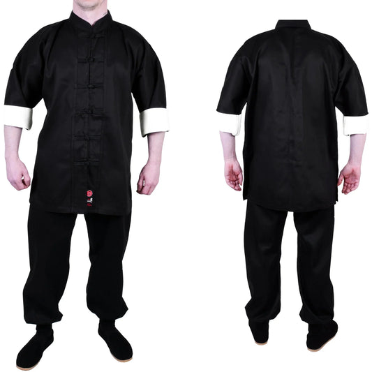 MAR-043 | Kung-Fu Uniform w/ White Cuff For Students - Uniforms
