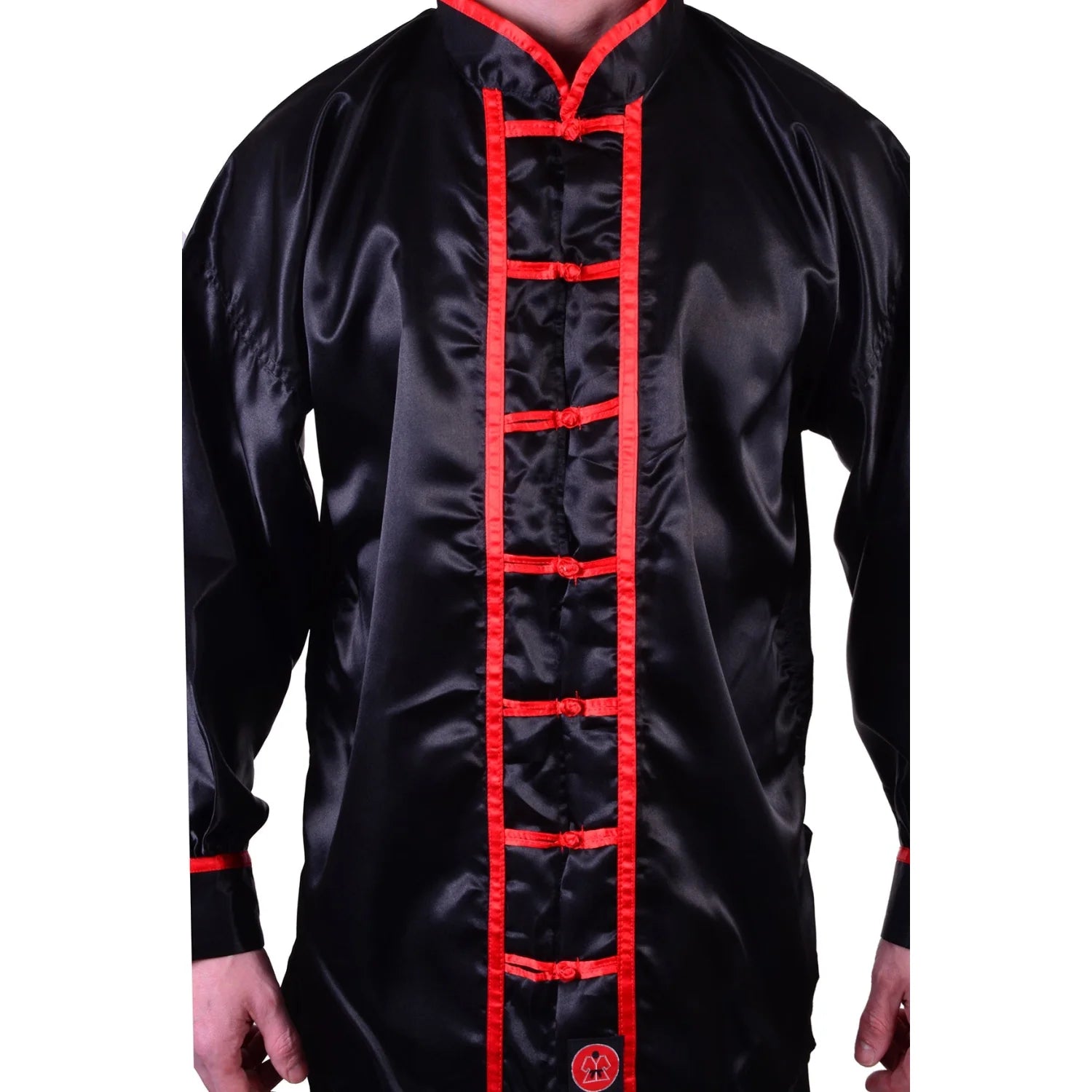 MAR-046B | Black Kung-Fu Wushu Uniform w/ Red Piping - Uniforms