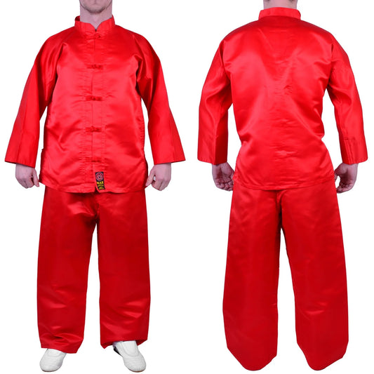MAR-047A | Martial Arts Kung-Fu Uniform (Red) - Uniforms