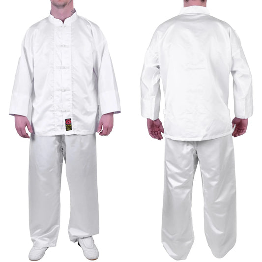 MAR-047D | Martial Arts Kung-Fu Uniform (White) - Uniforms