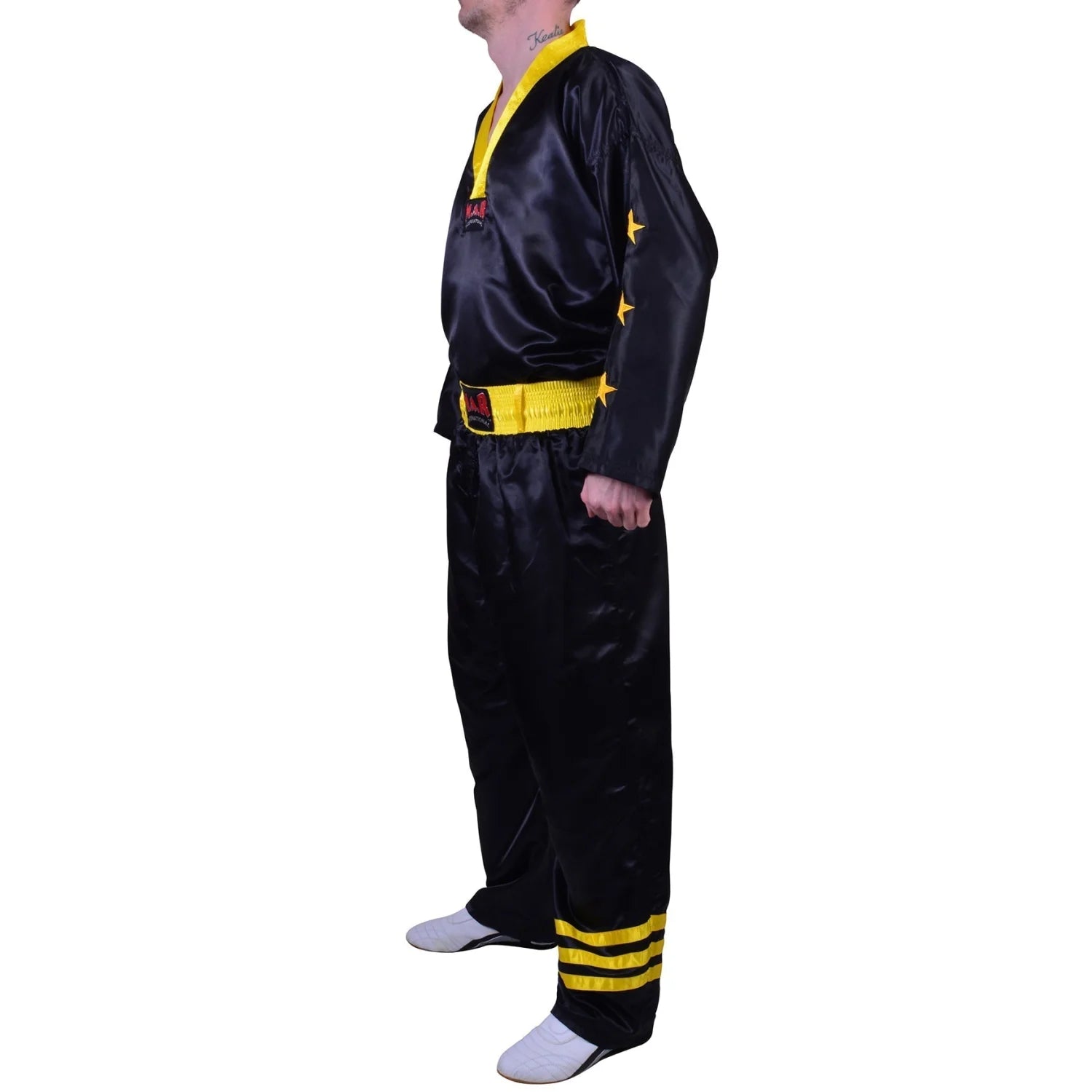 MAR-053A | Black & Yellow Freestyle Uniform w/ Stripes/Stars - Uniforms