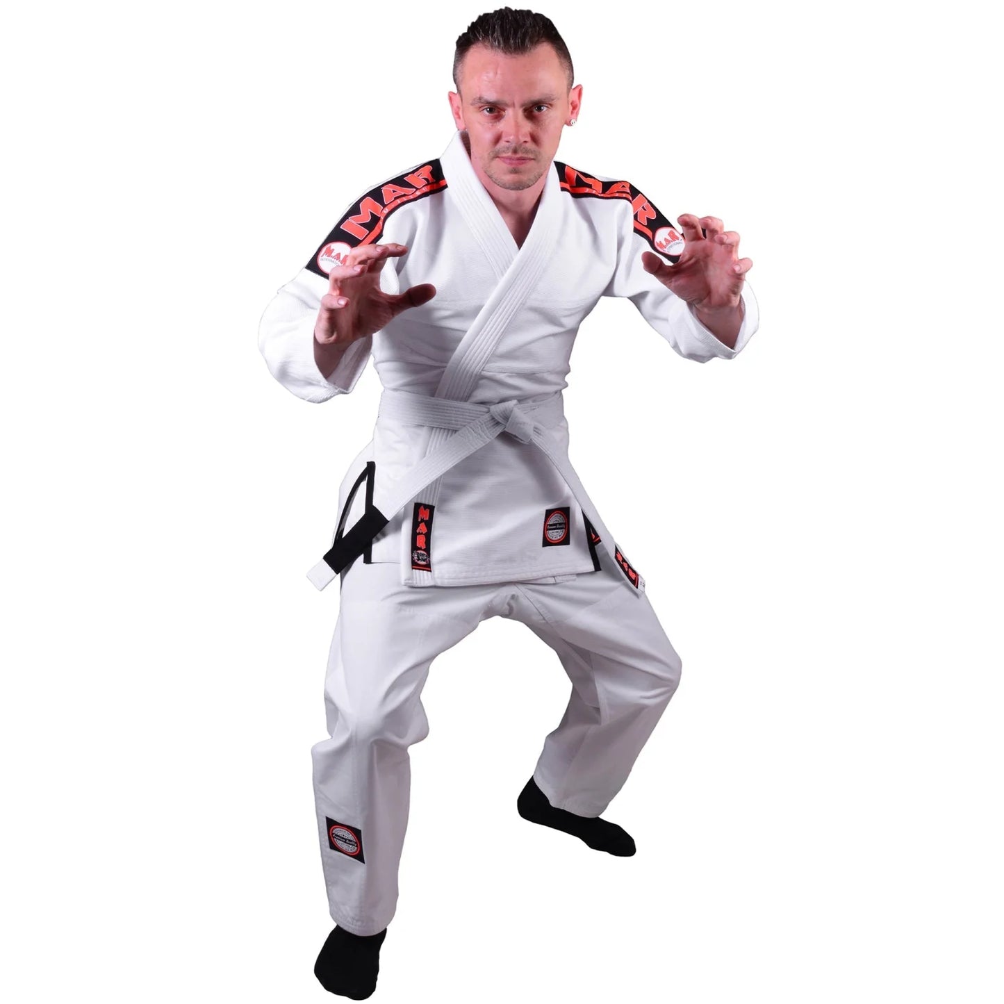 MAR-060B | White Brazilian Jiu-Jitsu Uniform - Uniforms