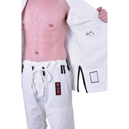 MAR-062B | White Brazilian Jiu-Jitsu Uniform - 480gsm - Uniforms