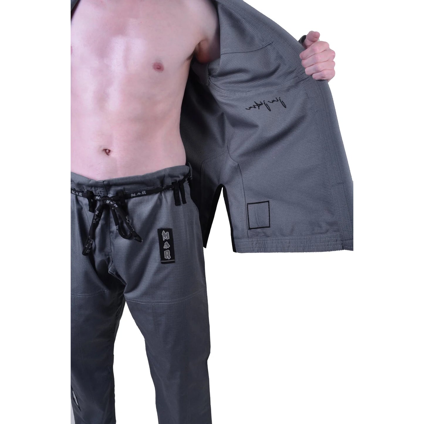MAR-064C | Grey Brazilian Jiu-Jitsu Uniform - 480gsm - Uniforms