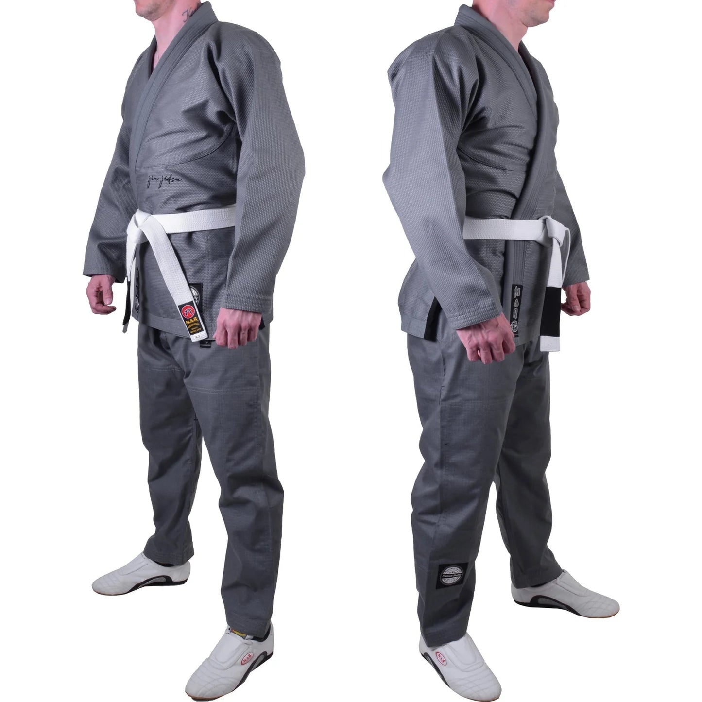 MAR-064C | Grey Brazilian Jiu-Jitsu Uniform - 480gsm - Uniforms