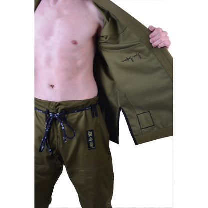 MAR-064D | Olive Green Brazilian Jiu-Jitsu Uniform - 480gsm - Uniforms