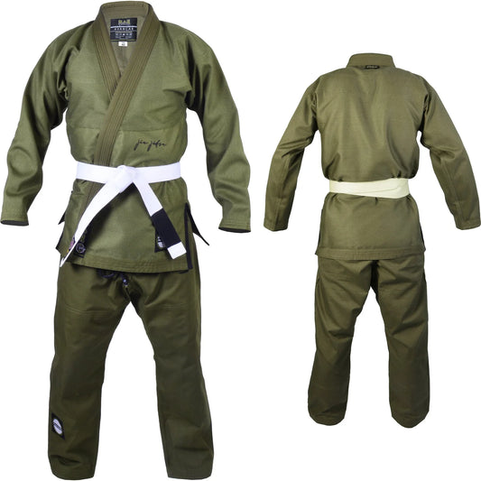 MAR-064D | Olive Green Brazilian Jiu-Jitsu Uniform - 480gsm - Uniforms