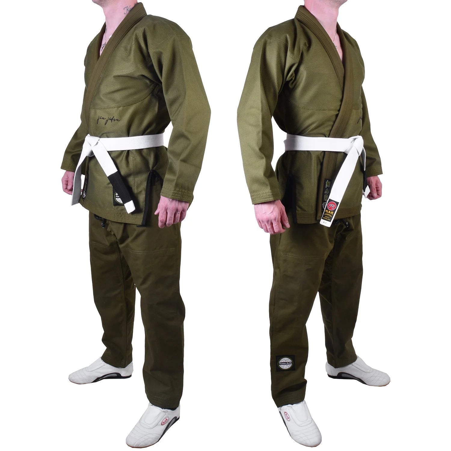MAR-064D | Olive Green Brazilian Jiu-Jitsu Uniform - 480gsm - Uniforms