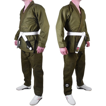 MAR-064D | Olive Green Brazilian Jiu-Jitsu Uniform - 480gsm - Uniforms