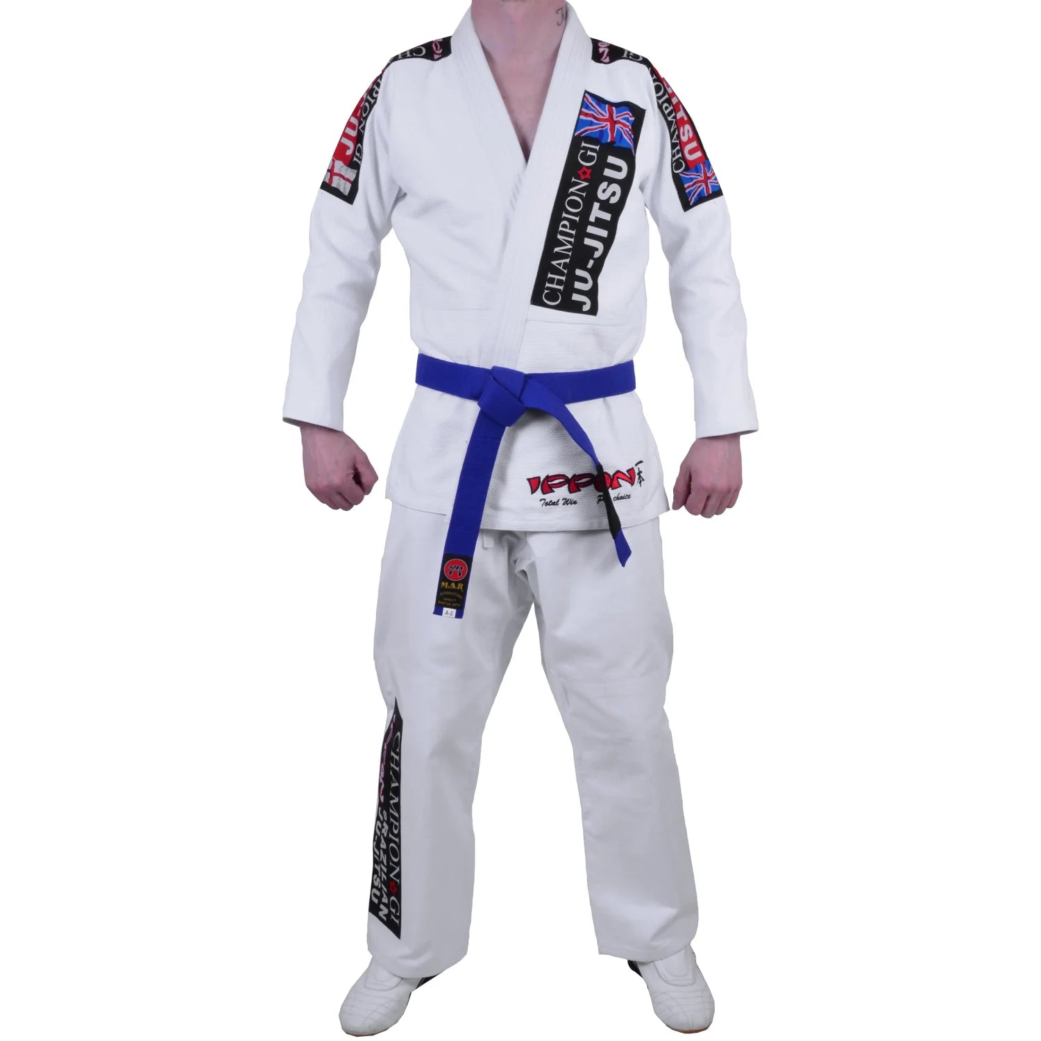 MAR-065 | White Designer Jiu-Jitsu Training & Competition Uniform - Uniforms