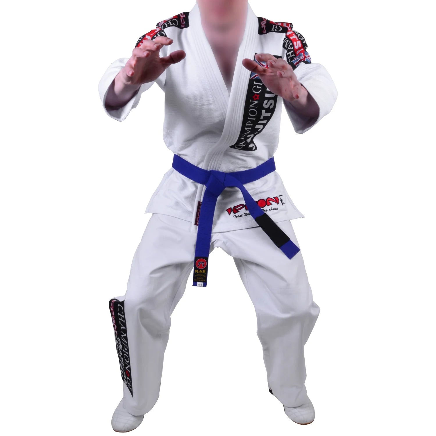 MAR-065 | White Designer Jiu-Jitsu Training & Competition Uniform - Uniforms