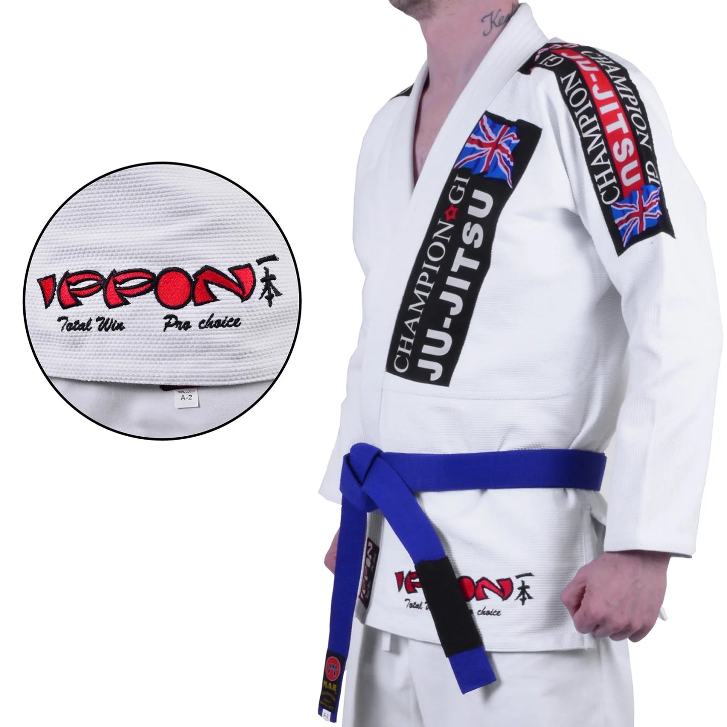 MAR-065 | White Designer Jiu-Jitsu Training & Competition Uniform - Uniforms