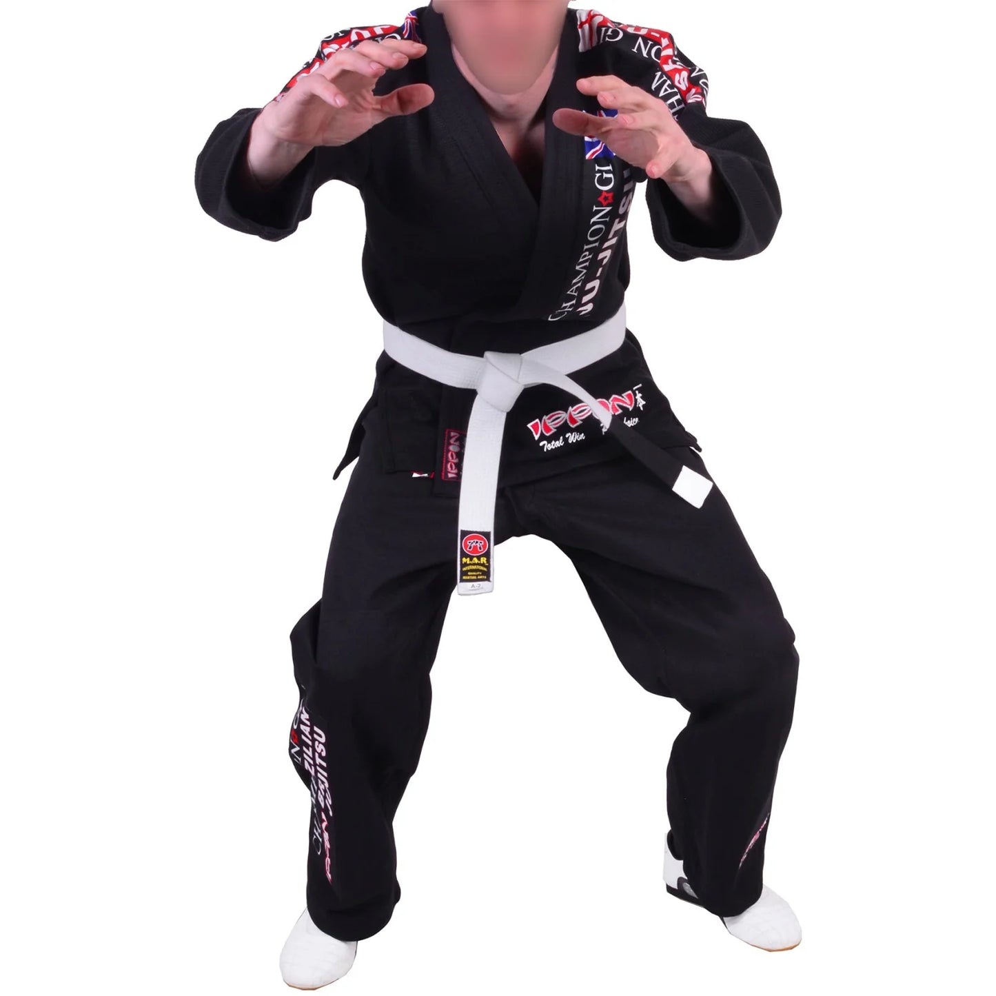 MAR-066 | Black Designer Jiu-Jitsu Training & Competition Uniform - Uniforms