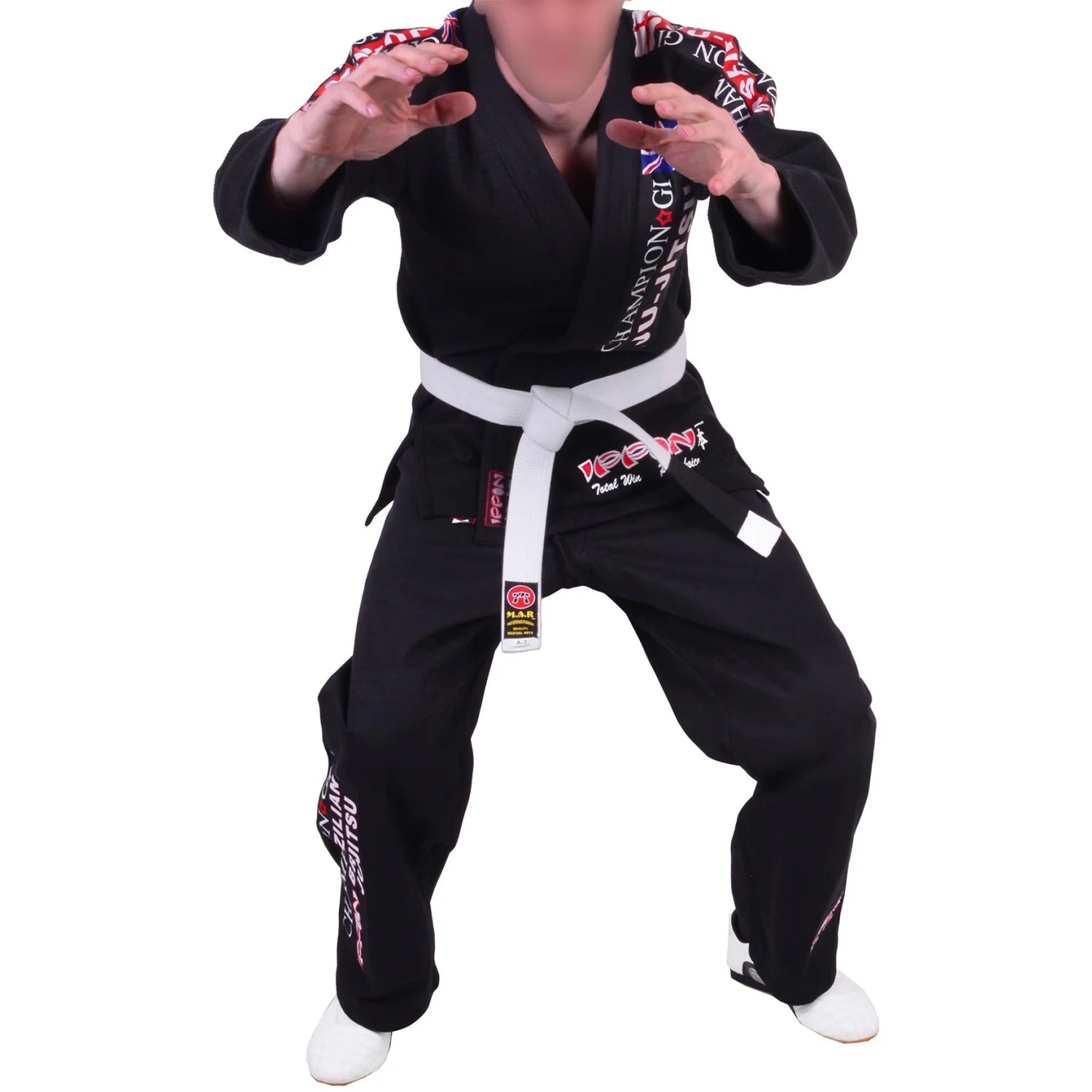 MAR-066 | Black Designer Jiu-Jitsu Training & Competition Uniform - Uniforms