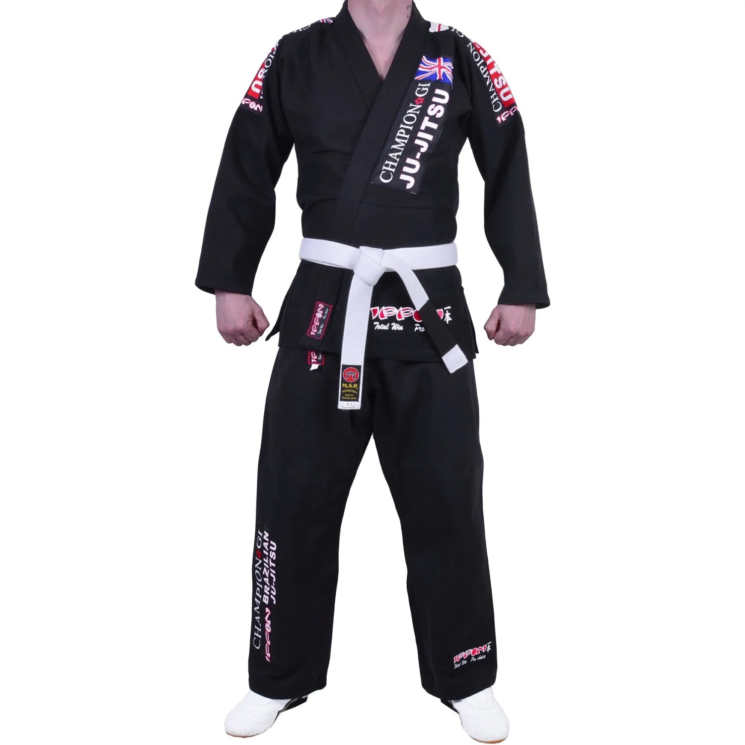 MAR-066 | Black Designer Jiu-Jitsu Training & Competition Uniform - Uniforms