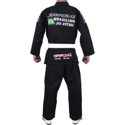 MAR-066 | Black Designer Jiu-Jitsu Training & Competition Uniform - Uniforms