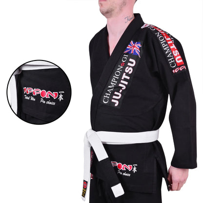 MAR-066 | Black Designer Jiu-Jitsu Training & Competition Uniform - Uniforms