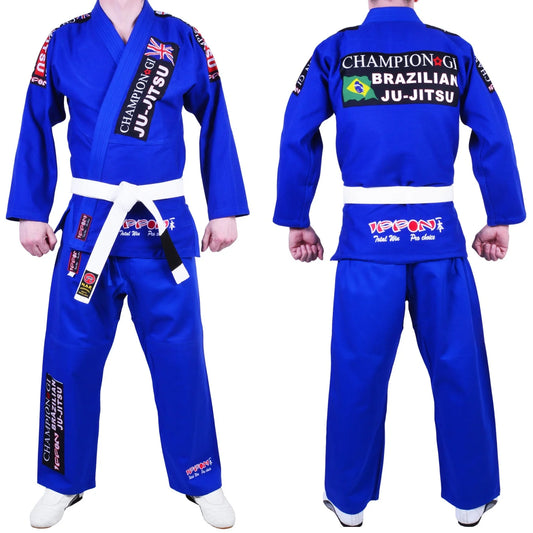 MAR-067 | Blue Designer Jiu-Jitsu Training & Competition Uniform - Uniforms