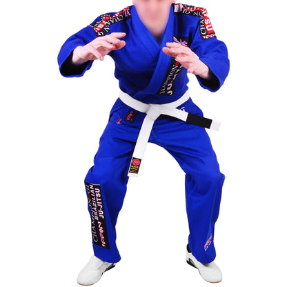 MAR-067 | Blue Designer Jiu-Jitsu Training & Competition Uniform - Uniforms
