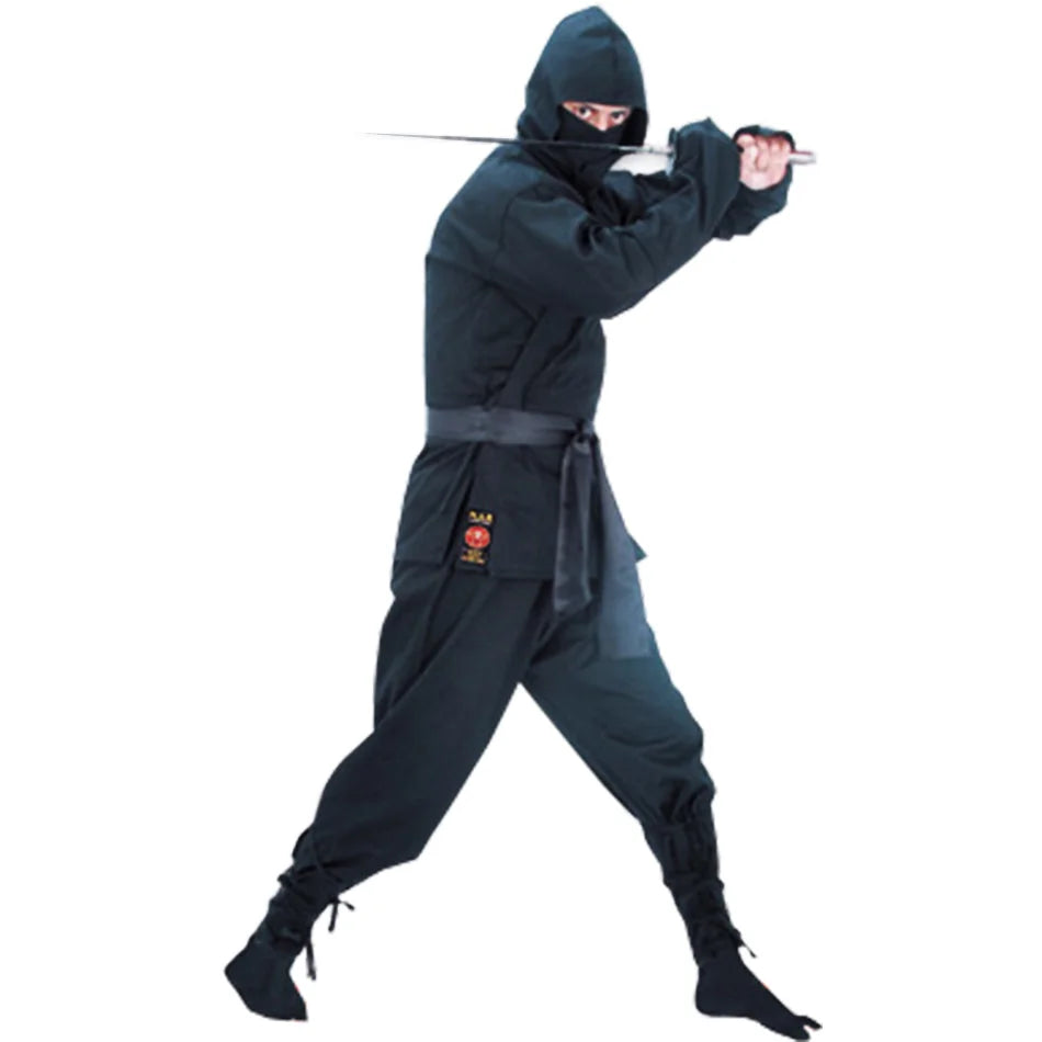 MAR-068 | Ninja Uniform & Kit (Featuring Hood Face Mask & Hidden Pockets) + FREE BELT - Uniforms