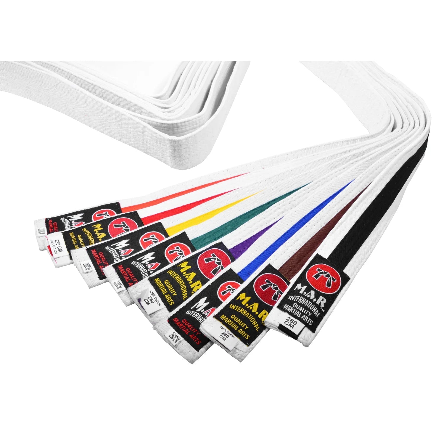 MAR-077 | Coloured Striped Grading Belt - Belts