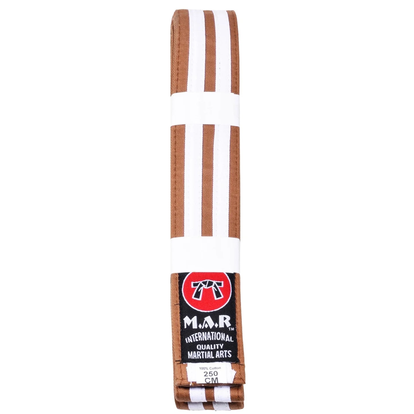 MAR-079 | Coloured Grading Belt - (C) Brown & White / 250cm / Wholesale - Belts