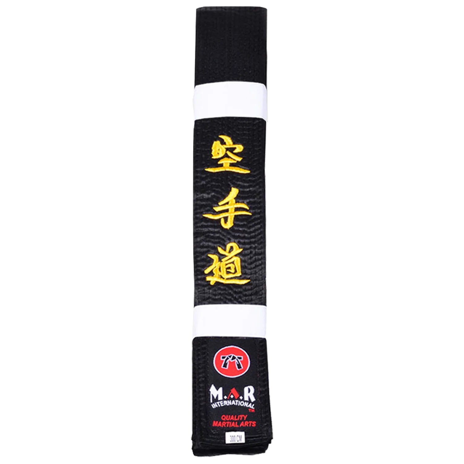 MAR-081 | Black Embroidered Belt - (A) Karate / 250cm / Wholesale - Belts